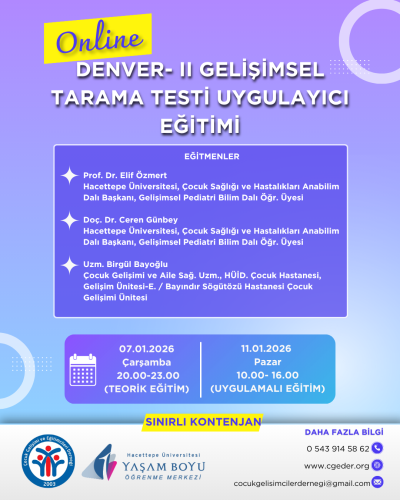 Denver-II Gelişimsel Tarama Testi Uygulayıcı Eğitimi