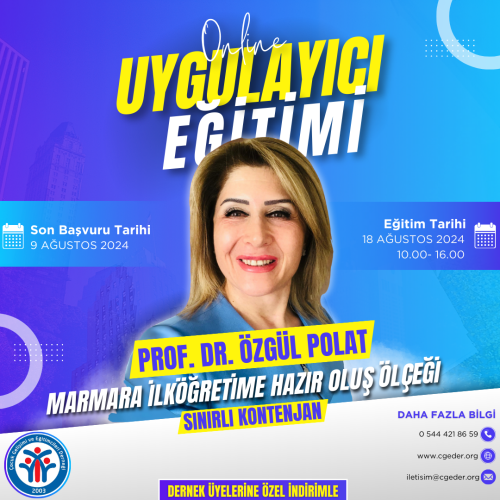 MARMARA İLKÖĞRETİME HAZIR OLUŞ TESTİ UYGULAYICI EĞİTİMİ